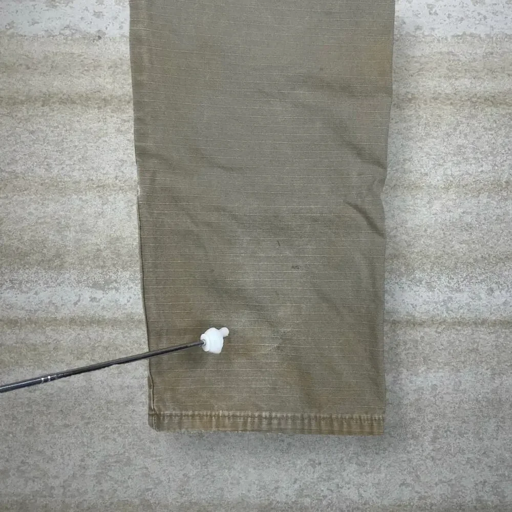 Vintage 90s Wrangler Riggs Carpenter Pants 32x32 Baggy Wide Leg Chocolate Brown - Picture 8 of 13